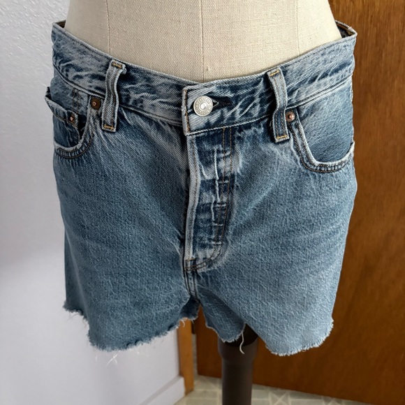 Levi's Pants - SOLD LEVIS sz 30 Rib Cage Shorts Medium Blue Denim Jeans Shorts Button Fly